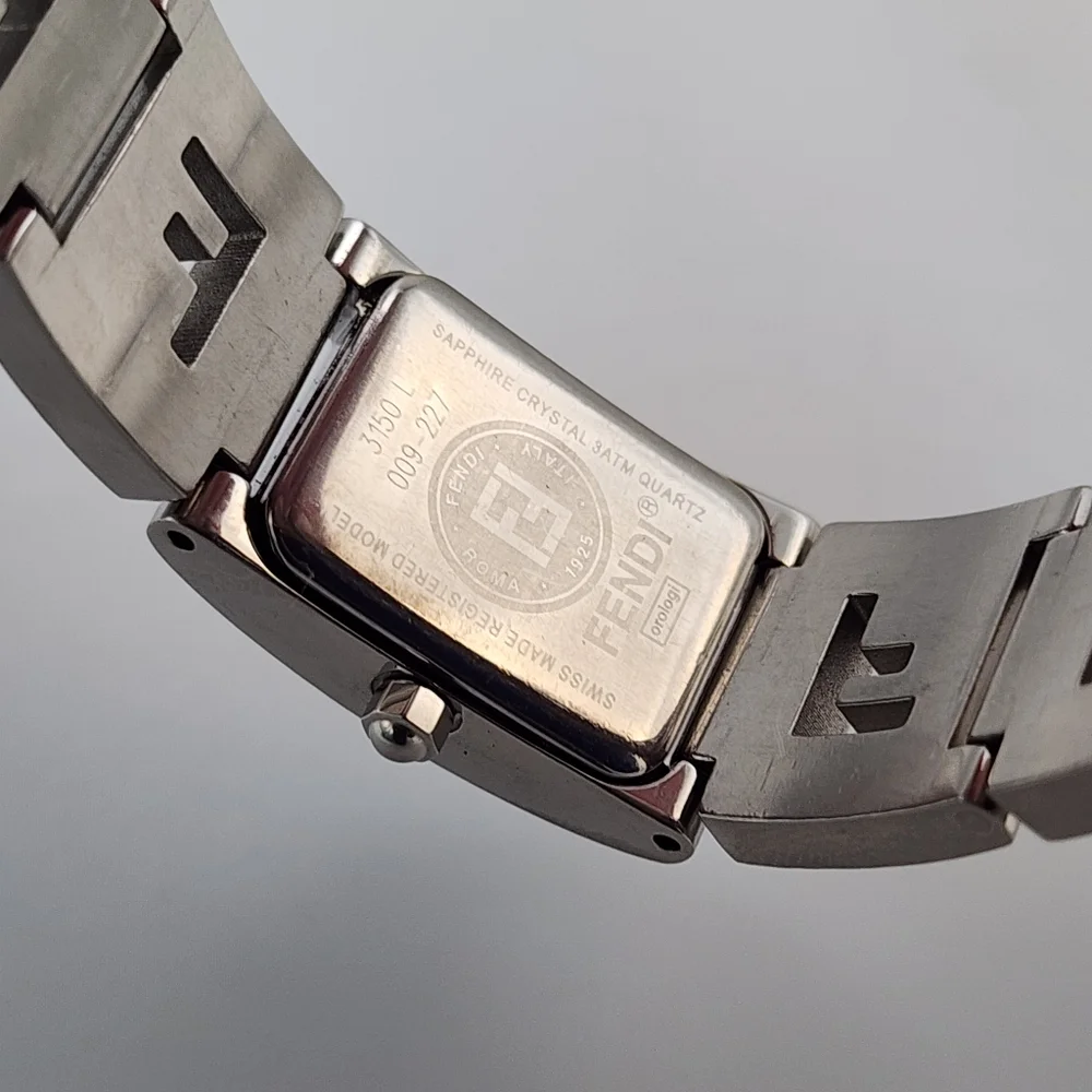 FENDI Woman's 3150L Stainless Watch With Blue Face